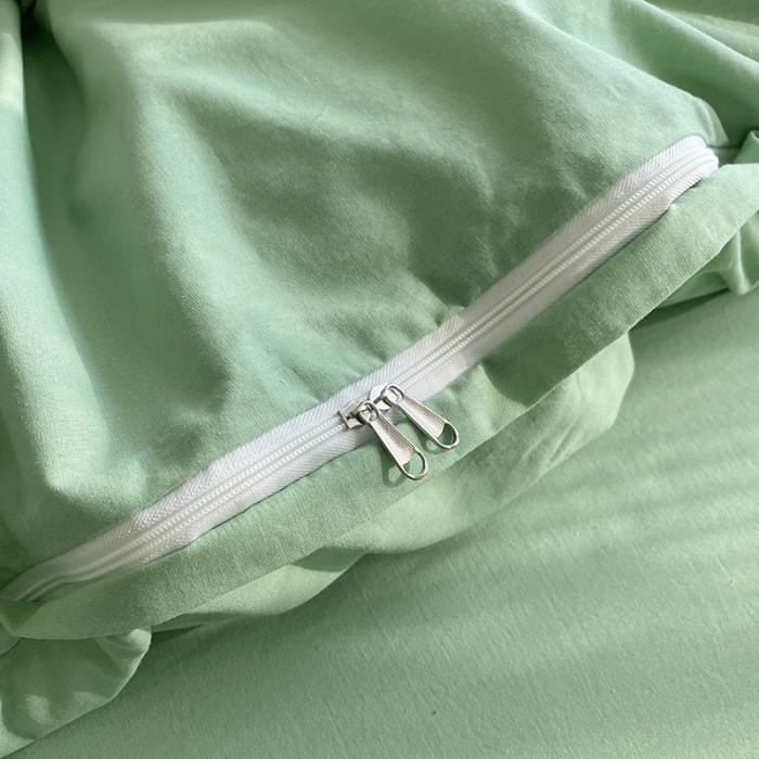 91家纺网 家纺一手货源 找家纺 千朵 2022新款全棉水洗棉四件套 垂柳绿