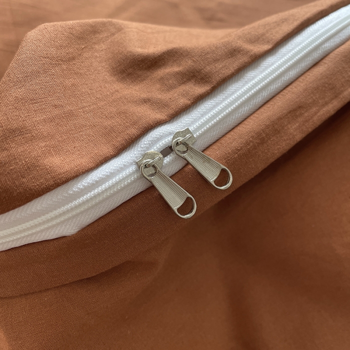 91家纺网 家纺一手货源 找家纺 千朵 2022新款全棉水洗棉四件套 琥珀棕