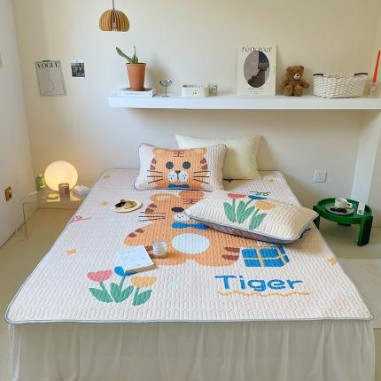 91家纺网 家纺一手货源 找家纺 顾里家纺 2022新款韩系凉感印花大版软席 幸运虎