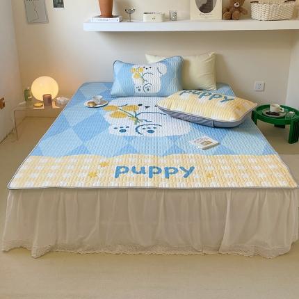 91家纺网 家纺一手货源 找家纺 顾里家纺 2022新款韩系凉感印花大版软席 小花狗