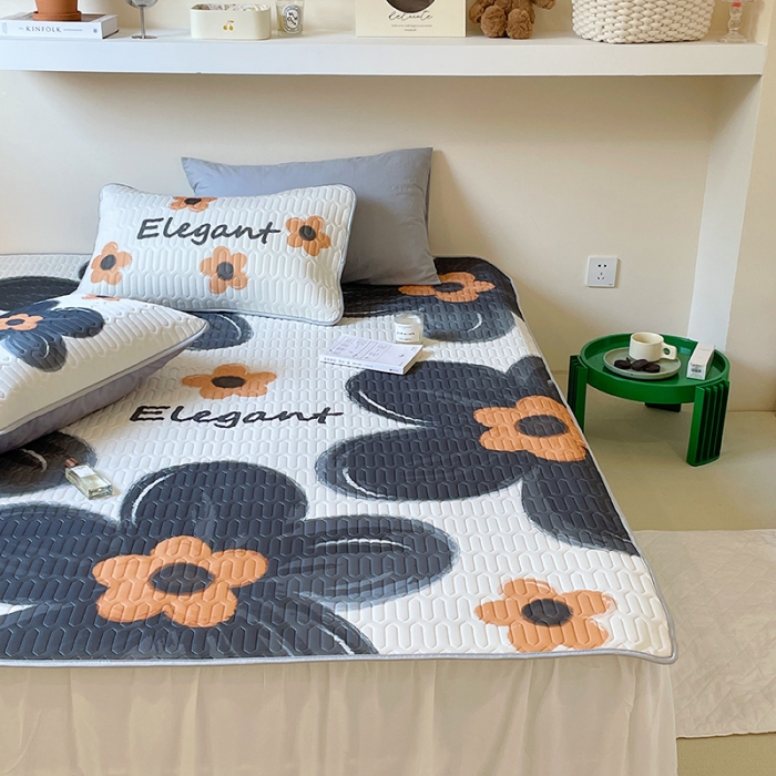 91家纺网 家纺一手货源 找家纺 顾里家纺 2022新款韩系凉感印花大版软席 黑旋风