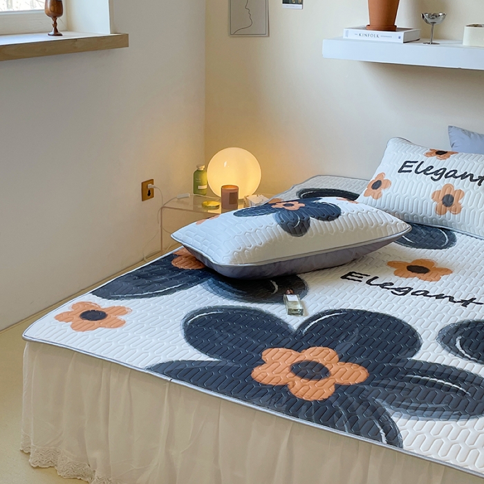 91家纺网 家纺一手货源 找家纺 顾里家纺 2022新款韩系凉感印花大版软席 黑旋风