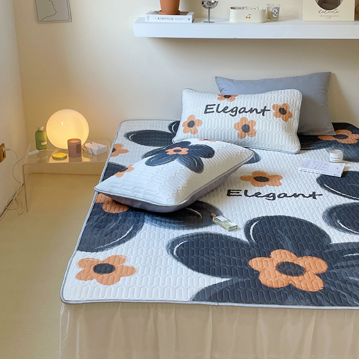 91家纺网 家纺一手货源 找家纺 顾里家纺 2022新款韩系凉感印花大版软席 黑旋风