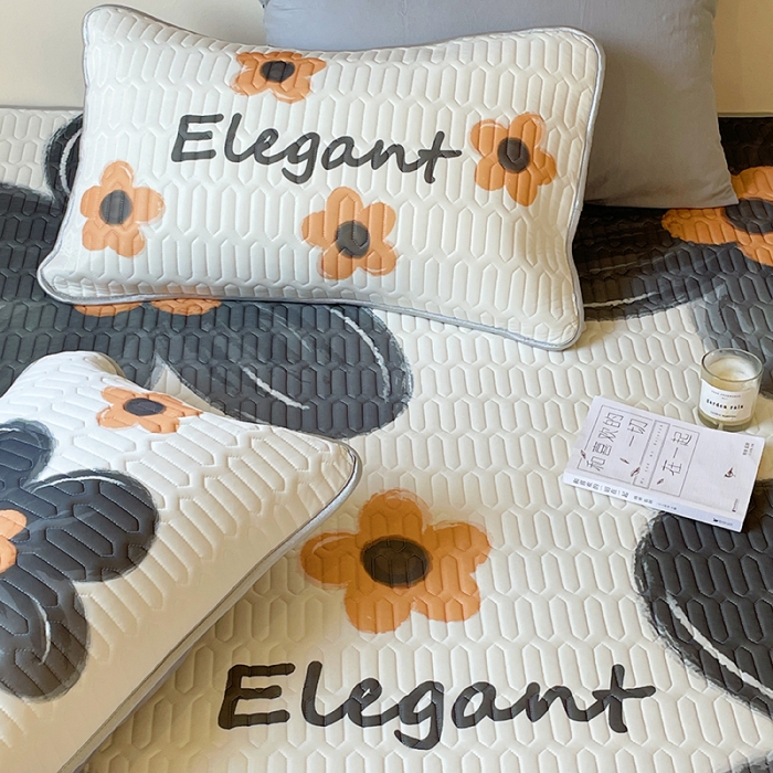 91家纺网 家纺一手货源 找家纺 顾里家纺 2022新款韩系凉感印花大版软席 黑旋风