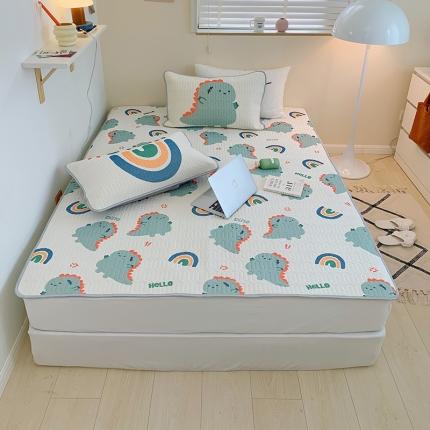 顾里家纺 2022新款韩系凉感印花圆网软席 ins恐龙