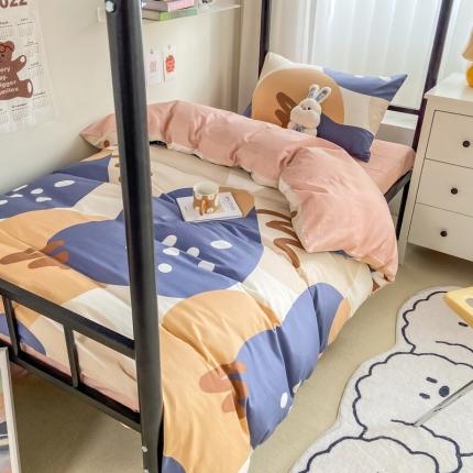 91家纺网 家纺一手货源 找家纺 （总）吉象 2025新款全棉印花学生三件套学生宿舍三件套