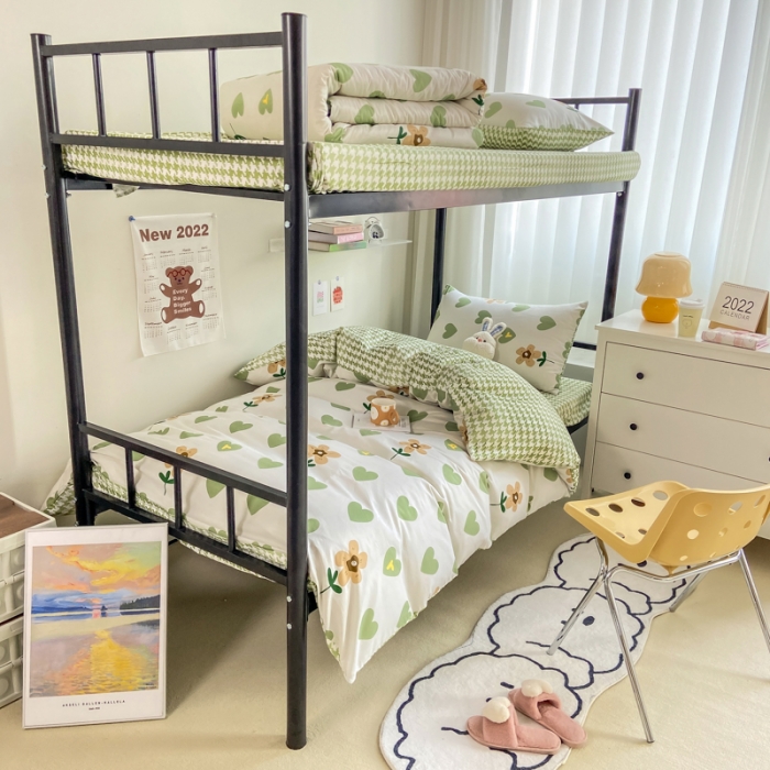 91家纺网 家纺一手货源 找家纺 （总）吉象 2025新款全棉印花学生三件套学生宿舍三件套