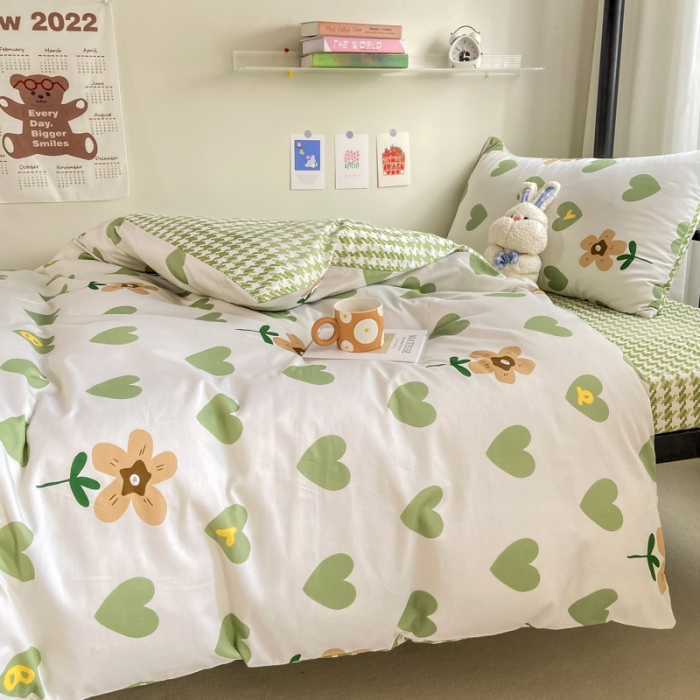 91家纺网 家纺一手货源 找家纺 （总）吉象 2025新款全棉印花学生三件套学生宿舍三件套