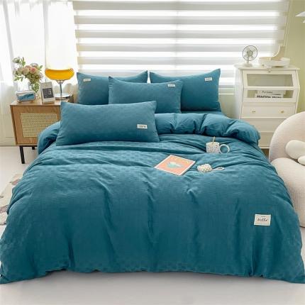 91家纺网 家纺一手货源 找家纺 (总)仟网汇 2022新北欧简约风华夫格四件套（风格一）