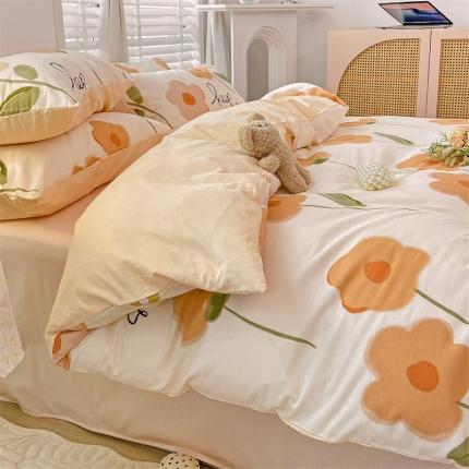 91家纺网 家纺一手货源 找家纺 （总）名兮 2022新款AB版清新全棉印花四件套系列