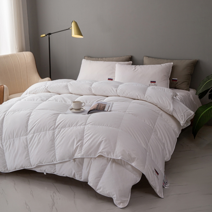 91家纺网 家纺一手货源 找家纺 （总）岚司羽新款全棉子母被羽绒被95%白鹅绒