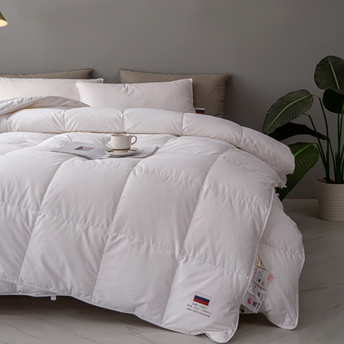 91家纺网 家纺一手货源 找家纺 （总）岚司羽新款全棉子母被羽绒被95%白鹅绒