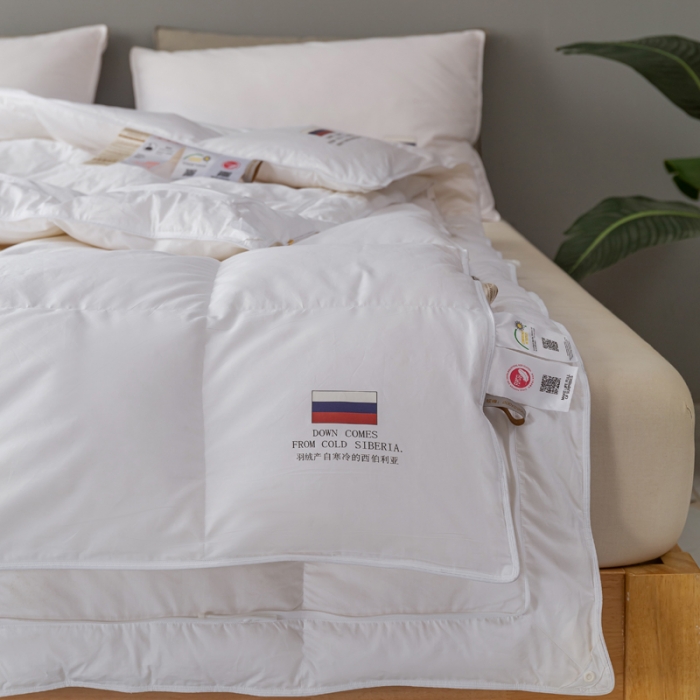 91家纺网 家纺一手货源 找家纺 （总）岚司羽新款全棉子母被羽绒被95%白鹅绒