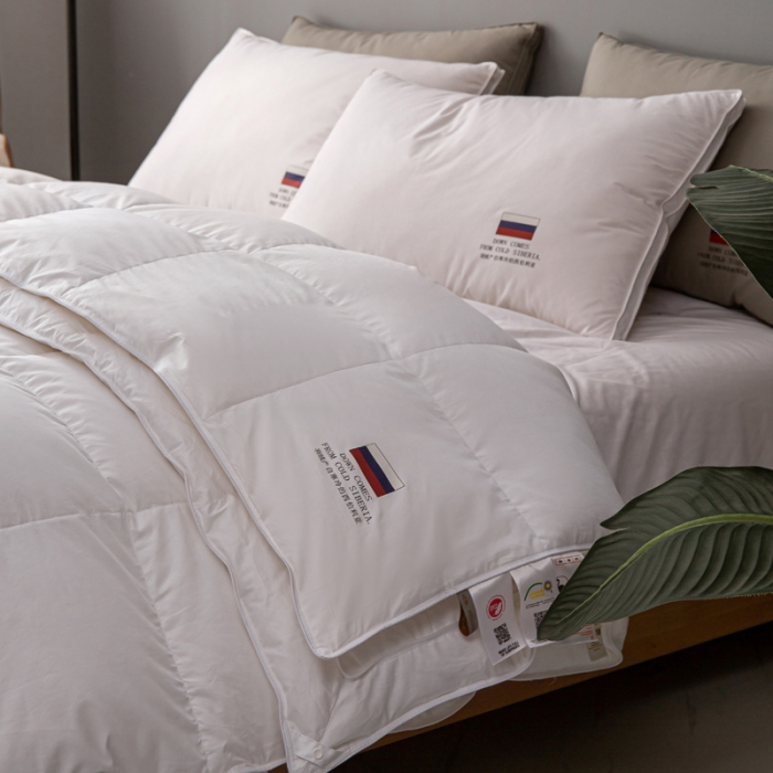 91家纺网 家纺一手货源 找家纺 （总）岚司羽新款全棉子母被羽绒被95%白鹅绒