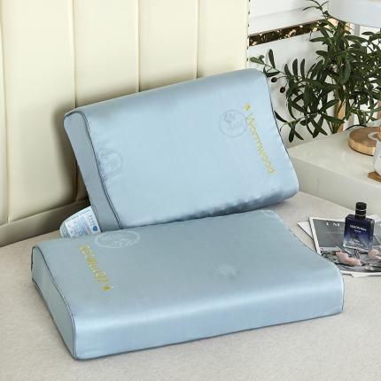 91家纺网 家纺一手货源 找家纺 （总）其乐枕芯 2023新款全棉贡缎艾草刺绣乳胶枕超30天不退不换