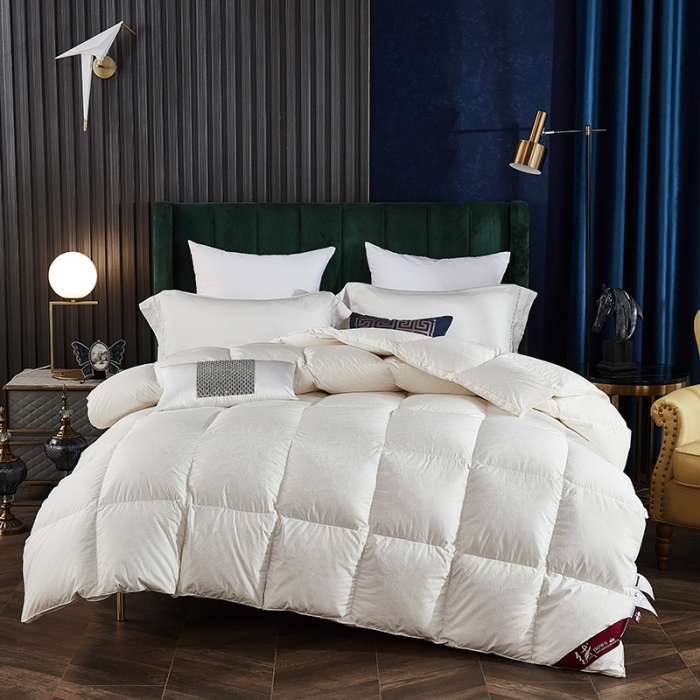 91家纺网 家纺一手货源 找家纺 （总）岚司羽2024新款全棉95白鹅绒被95%羽绒被
