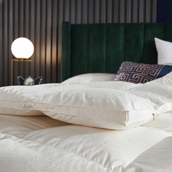 91家纺网 家纺一手货源 找家纺 （总）岚司羽2024新款全棉95白鹅绒被95%羽绒被