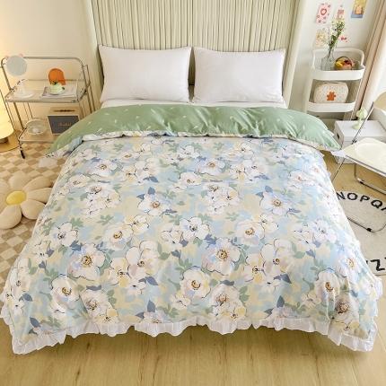 91家纺网 家纺一手货源 找家纺 （总）卡普 2025新款全棉韩版荷叶花边单被套