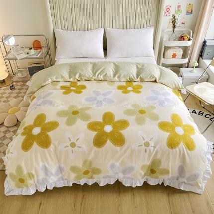 91家纺网 家纺一手货源 找家纺 （总）卡普 2025新款全棉韩版荷叶花边单被套