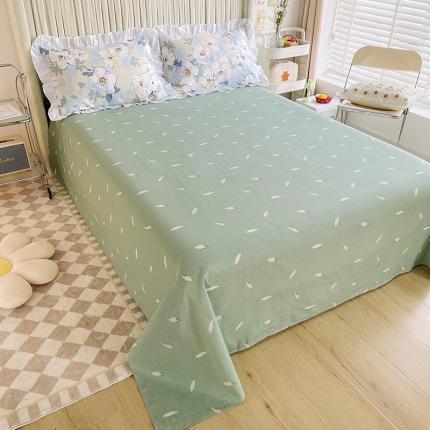 91家纺网 家纺一手货源 找家纺 （总）卡普 2025新款全棉韩版荷叶花边床单+枕套