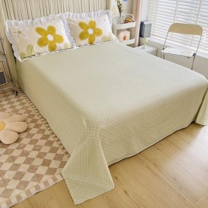 91家纺网 家纺一手货源 找家纺 卡普 2025新款全棉韩版荷叶花边床单+枕套玛奇朵