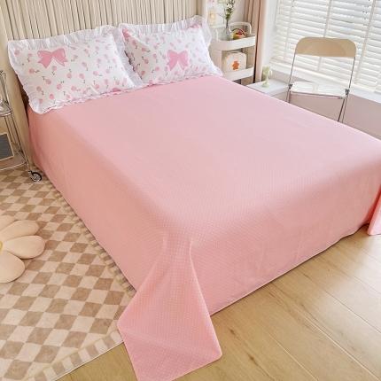 91家纺网 家纺一手货源 找家纺 卡普 2025新款全棉韩版荷叶花边床单+枕套梦时光