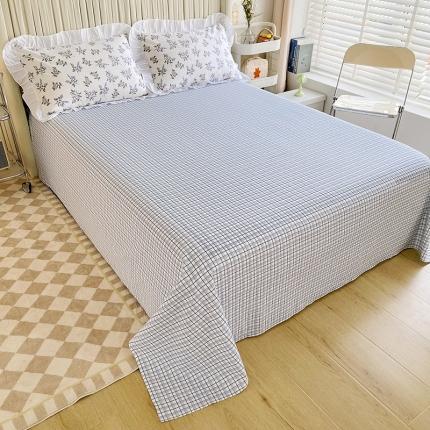 91家纺网 家纺一手货源 找家纺 卡普 2025新款全棉韩版荷叶花边床单+枕套秋颜木瑾