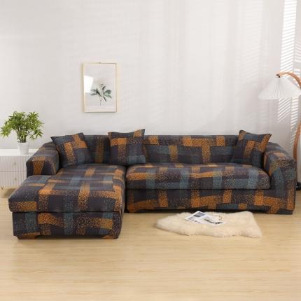 2024跨境外贸印花L型沙发套全包罩网红沙发套沙发垫套新品