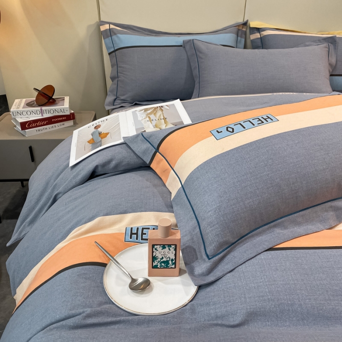 91家纺网 家纺一手货源 找家纺 莱通 2024新款喷气磨毛床笠款四件套 致青春