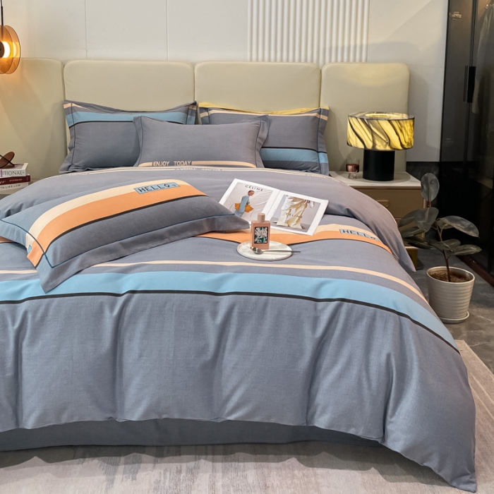 91家纺网 家纺一手货源 找家纺 莱通 2024新款喷气磨毛床笠款四件套 致青春