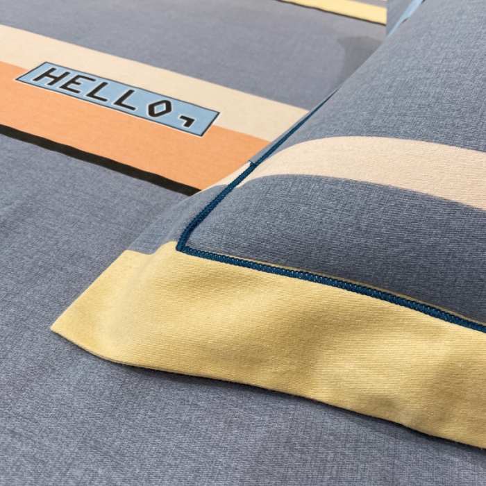 91家纺网 家纺一手货源 找家纺 莱通 2024新款喷气磨毛床笠款四件套 致青春