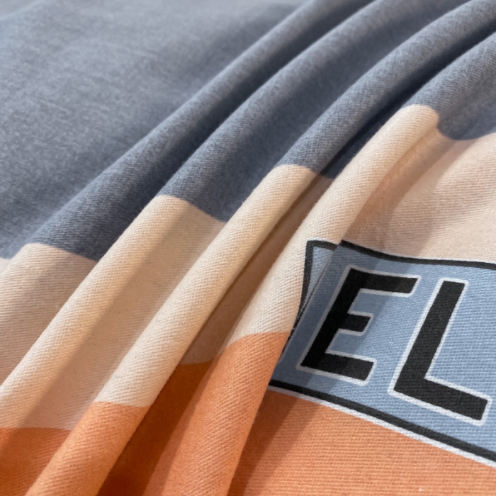 91家纺网 家纺一手货源 找家纺 莱通 2024新款喷气磨毛床笠款四件套 致青春