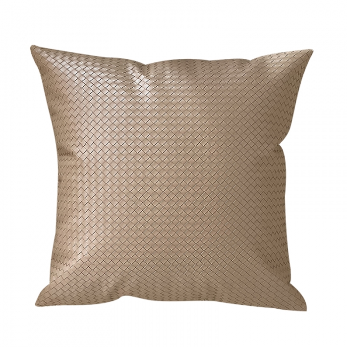 91家纺网 家纺一手货源 找家纺 （总）美茉 2023新款编织纹皮革抱枕靠垫