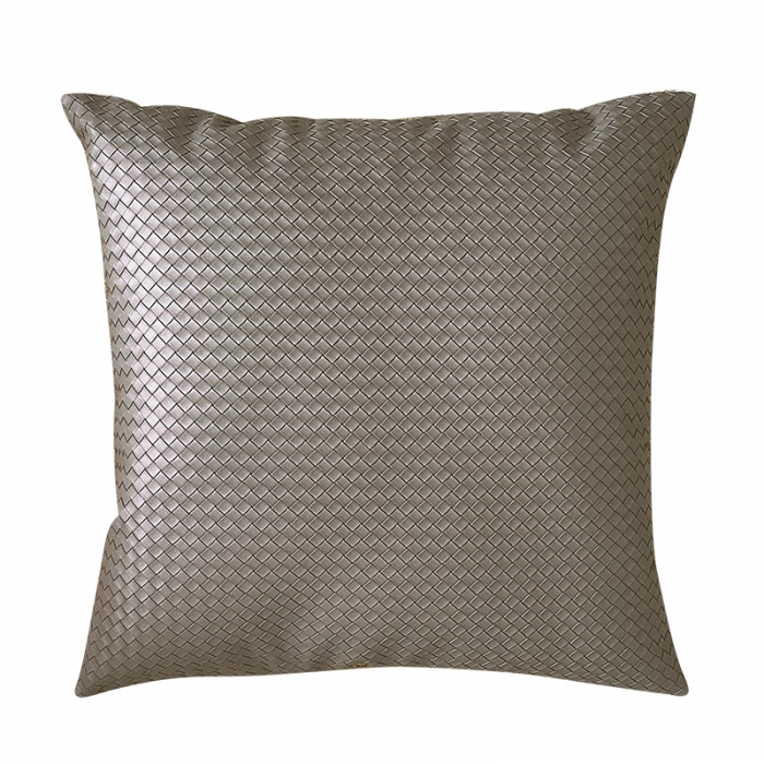 91家纺网 家纺一手货源 找家纺 （总）美茉 2023新款编织纹皮革抱枕靠垫