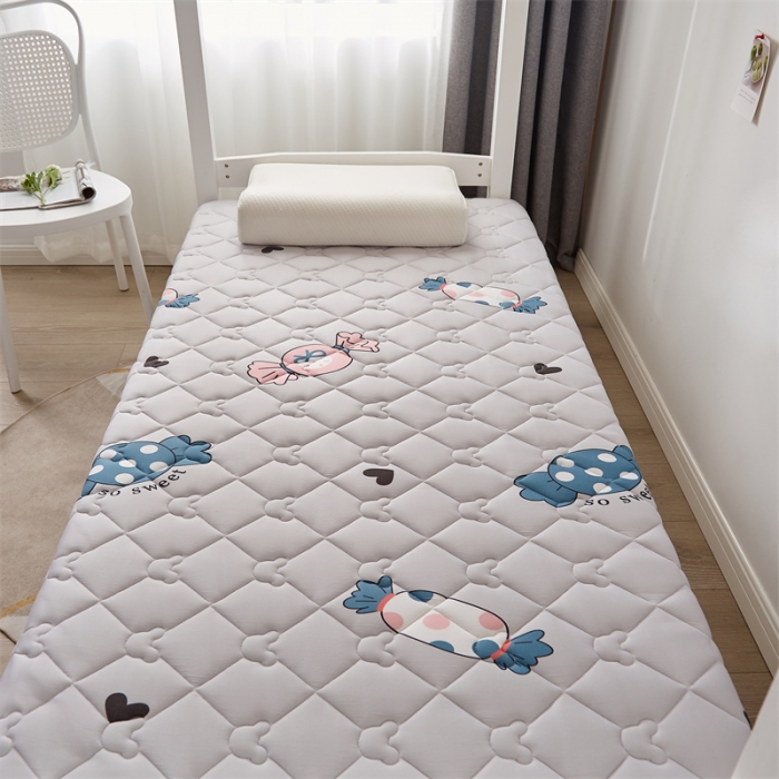 91家纺网 家纺一手货源 找家纺 寐珂 2025新款A类针织大豆学生床垫 可爱甜心