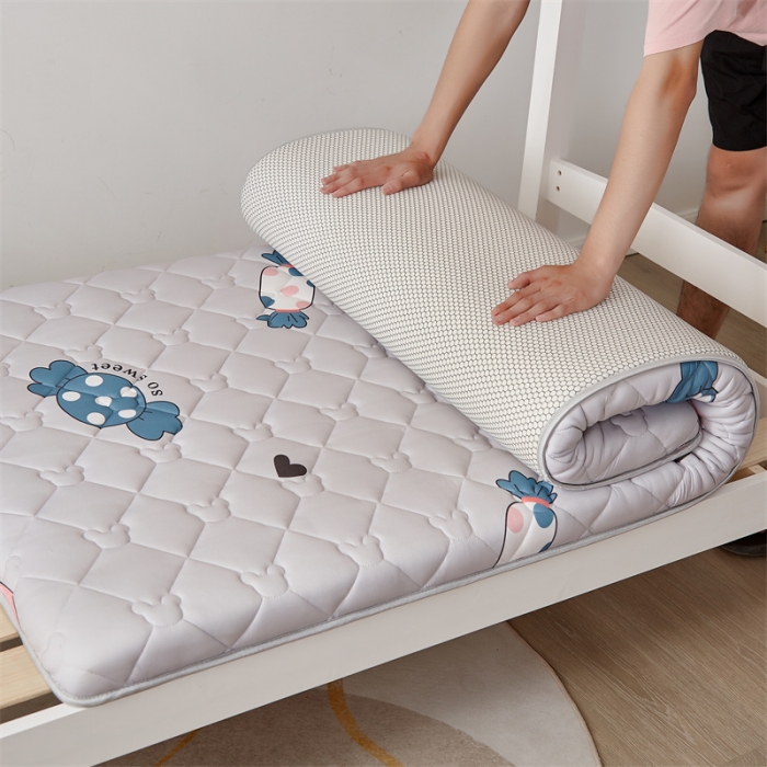 91家纺网 家纺一手货源 找家纺 寐珂 2025新款A类针织大豆学生床垫 可爱甜心