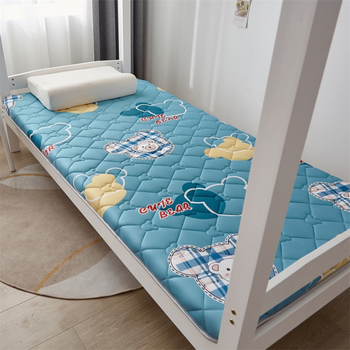91家纺网 家纺一手货源 找家纺 寐珂 2025新款A类针织大豆学生床垫 可爱熊