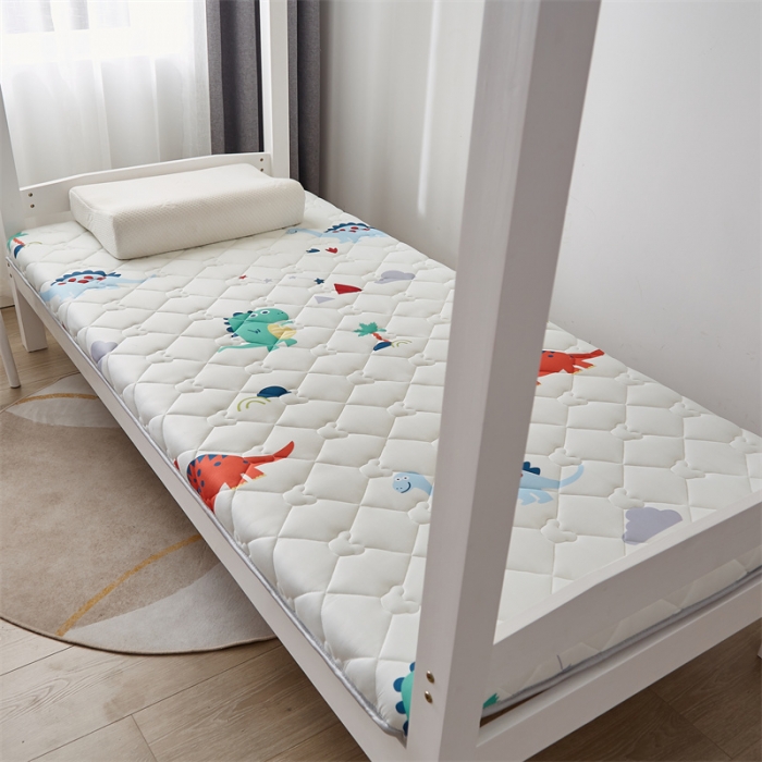 91家纺网 家纺一手货源 找家纺 寐珂 2025新款A类针织大豆学生床垫 恐龙世界