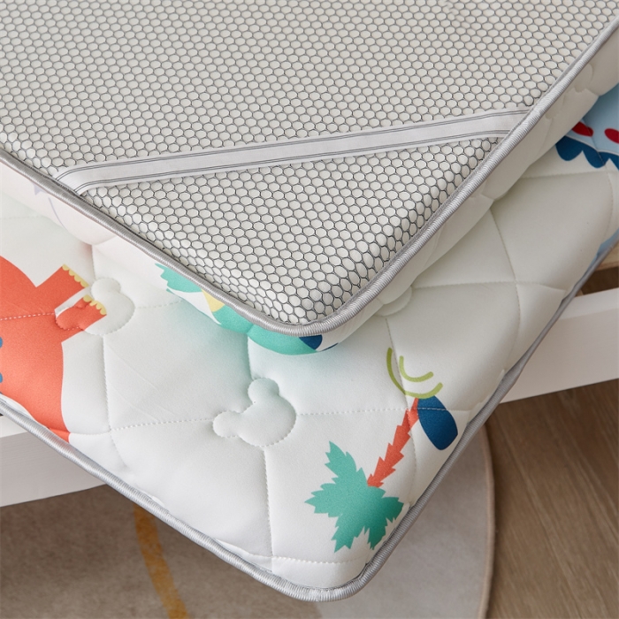 91家纺网 家纺一手货源 找家纺 寐珂 2025新款A类针织大豆学生床垫 恐龙世界