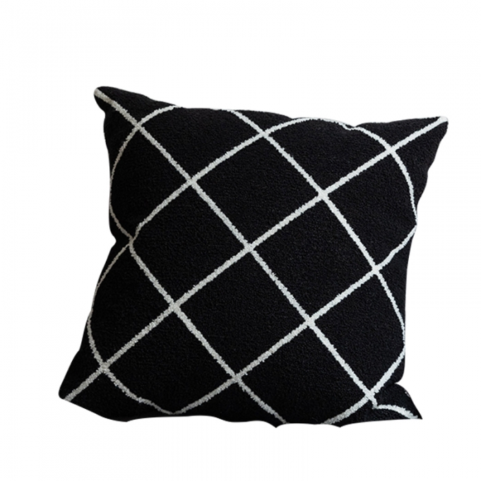 91家纺网 家纺一手货源 找家纺 （总）美茉 2022新款菱形格毛巾绣抱枕