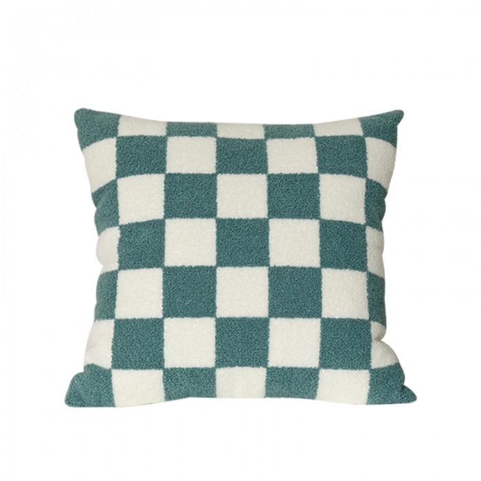 91家纺网 家纺一手货源 找家纺 （总）美茉 2022新款棋盘格毛巾绣抱枕