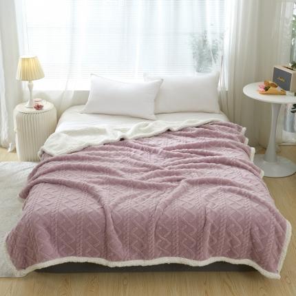 馨米莱 2024新款AB版塔肤绒毛毯 莫奈紫