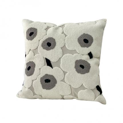 美茉 2022新款花方形抱枕 白色