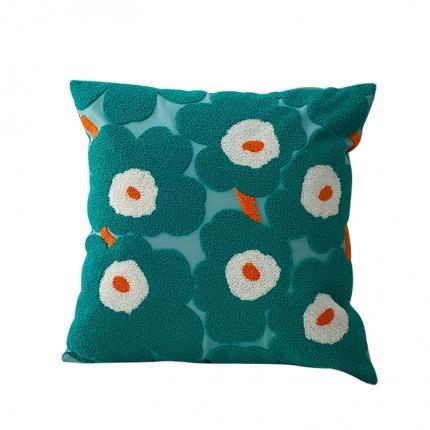 美茉 2022新款花方形抱枕 绿色