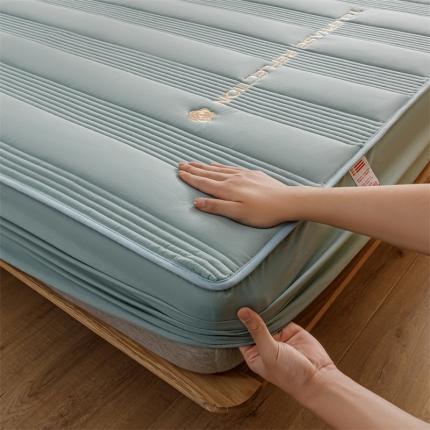 91家纺网 家纺一手货源 找家纺 （总）鑫钰 2023新款色织水洗纯棉全棉夹棉绣花床笠夹棉枕套