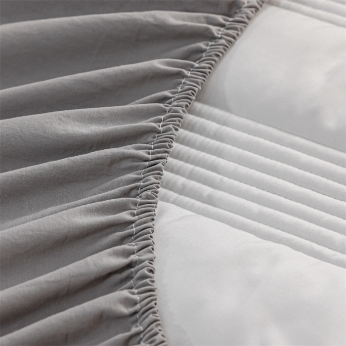 91家纺网 家纺一手货源 找家纺 （总）鑫钰 2023新款色织水洗纯棉全棉夹棉绣花床笠夹棉枕套