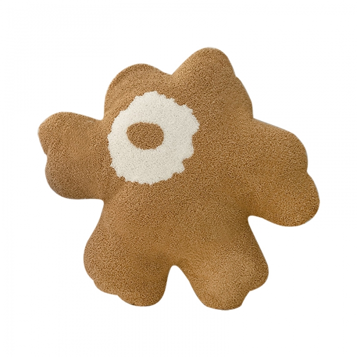 91家纺网 家纺一手货源 找家纺 美茉 2022新款花异形抱枕 咖色