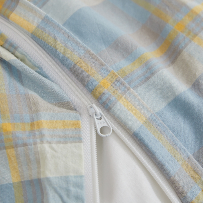 91家纺网 家纺一手货源 找家纺 柠萌家居 A类全棉色织水洗棉三件套学生季宿舍上下铺 遇见兰格