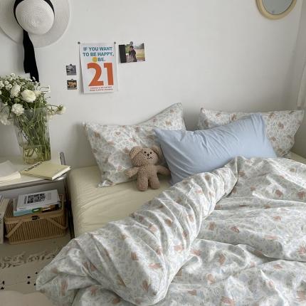 91家纺网 家纺一手货源 找家纺 （总）恋恋三季 2024新款春夏新品纯棉斜纹四件套田园系列