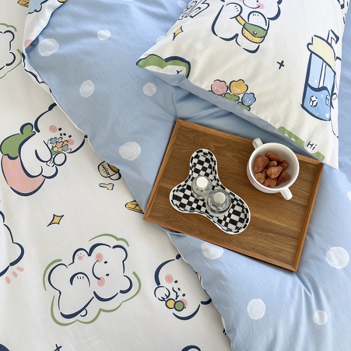 91家纺网 家纺一手货源 找家纺 麦伦 2022新款13372全棉儿童卡通系列四件套 酷爽夏日